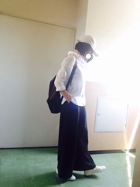 「DEEP BLUE（ディープブルー）のアイテム（トップス）」を使った、mizさん（レディース・168cm）の春コーディネート