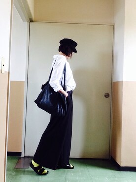 「DEEP BLUE（ディープブルー）のアイテム（トップス）」を使った、mizさん（レディース・168cm）の夏コーディネート