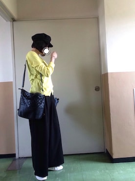 「A part by（アパートバイ）のP/PUサッシュワイドパンツ　757516 （その他パンツ）」を使った、mizさん（レディース・168cm）の夏コーディネート