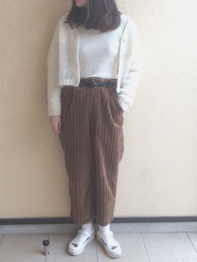 「YEAR（イヤー）のアイテム」を使った、しーさん（レディース・167cm）の冬コーディネート