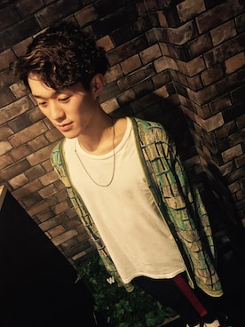 「アイテム（カーディガン/ボレロ）」を使った、mishima's Best snapさん（メンズ・270cm）の秋コーディネート