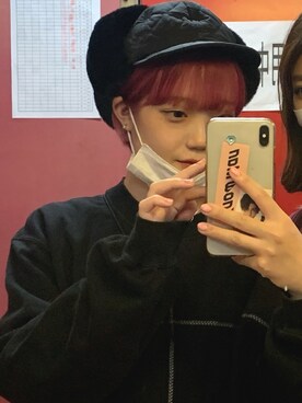 「AS KNOW AS PINKY（アズノゥアズピンキー）のアイテム（帽子）」を使った、ちひろさん（レディース・149cm）の秋コーディネート