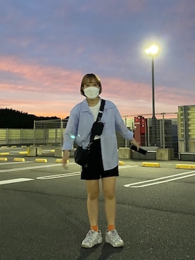 「merongshop（メロンショップ）のアイテム（ショルダーバッグ）」を使った、ちひろさん（レディース・149cm）の夏コーディネート