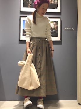 「CONVERSE（コンバース）のconverse（コンバース） ALL STAR OX（オールスターOX）（スニーカー）」を使った、mamiraさん（レディース・156cm）の秋コーディネート