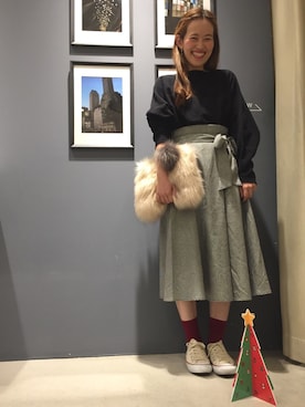 「メリークリスマス」｜mamiraさん（レディース・156cm）の冬コーディネート