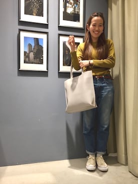 「CONVERSE（コンバース）のconverse（コンバース） ALL STAR OX（オールスターOX）（スニーカー）」を使った、mamiraさん（レディース・156cm）の冬コーディネート