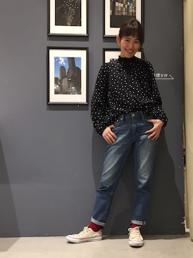「CONVERSE（コンバース）のconverse（コンバース） ALL STAR OX（オールスターOX）（スニーカー）」を使った、mamiraさん（レディース・156cm）の冬コーディネート