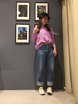「CONVERSE（コンバース）のconverse（コンバース） ALL STAR OX（オールスターOX）（スニーカー）」を使った、mamiraさん（レディース・156cm）の冬コーディネート