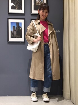 「CONVERSE（コンバース）のconverse（コンバース） ALL STAR OX（オールスターOX）（スニーカー）」を使った、mamiraさん（レディース・156cm）の冬コーディネート