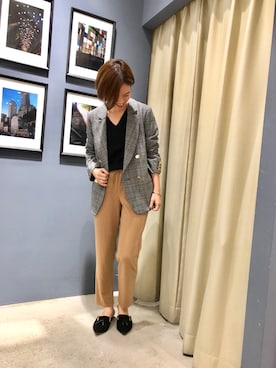 「アイテム（ミリタリージャケット）」を使った、mamiraさん（レディース・156cm）の秋コーディネート