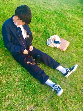 「チャックテイラー」｜「アイテム（MA-1）」を使った、atsupomさん（メンズ・178cm）の春コーディネート