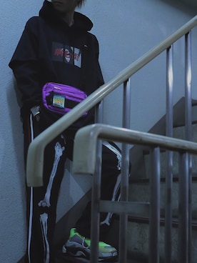 「LONELY/論理（ロンリー）のアイテム（パンツ）」を使った、ゆうまさん（メンズ・178cm）の秋コーディネート