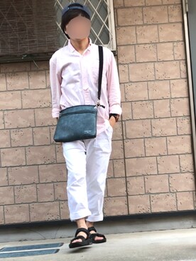 「DUNLOP（ダンロップ）のアイテム（サンダル）」を使った、yusaさん（メンズ・167cm）の夏コーディネート