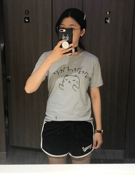 「CACO（カコ）のアイテム（パンツ）」を使った、Sasa さん（レディース・170cm）の夏コーディネート