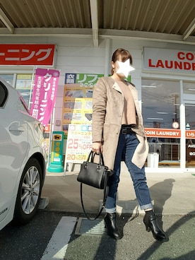 「サンカククリップ」｜るりさん（レディース・155cm）の冬コーディネート