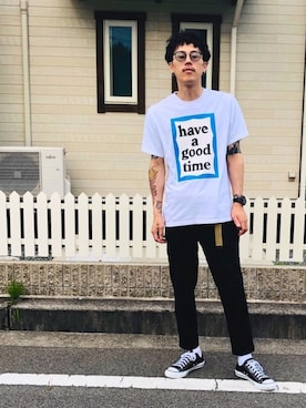 「夏だ！Tシャツを着よう！」｜カズンコさん（メンズ・180cm）の夏コーディネート