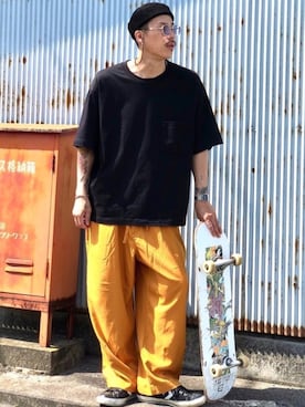 「スケートスタイル」｜「アイテム（その他）」を使った、カズンコさん（メンズ・180cm）の夏コーディネート
