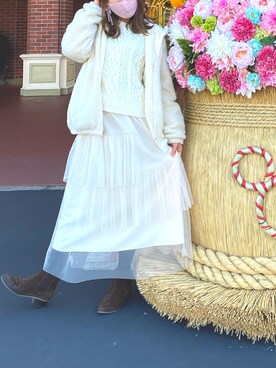 「アイテム（ブルゾン）」を使った、市川江美さん（レディース・157cm・30代）の冬コーディネート
