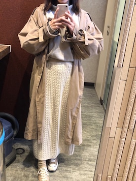 「インスタやってます」｜「アイテム（トレンチコート）」を使った、sayaさん（レディース・157cm）の冬コーディネート