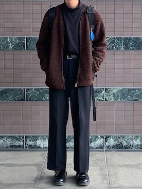 「UNIQLO（ユニクロ）のタートルネックT（長袖）（Tシャツ/カットソー）」を使った、なりゅーさん（メンズ・177cm）の春コーディネート