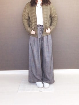 「Right-on（ライトオン）のアイテム（ダウンジャケット/コート）」を使った、riiiさん（レディース・157cm）の冬コーディネート