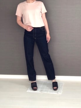 「ハイウエストストレートジーンズ」｜riiiさん（レディース・157cm）の夏コーディネート