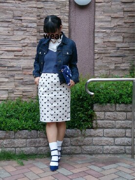 「Doシンプル部」｜「アイテム（デニムジャケット）」を使った、こうめさん（レディース・155cm）の秋コーディネート