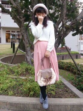「ベレ女」｜こうめさん（レディース・155cm）の冬コーディネート