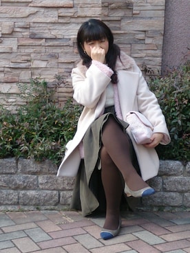 「Doシンプル部」｜「アイテム（その他アウター）」を使った、こうめさん（レディース・155cm）の冬コーディネート