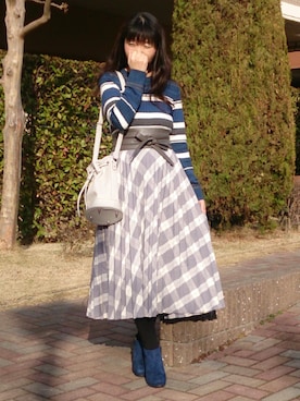 「Doシンプル部」｜「アイテム（ブーツ）」を使った、こうめさん（レディース・155cm）の春コーディネート