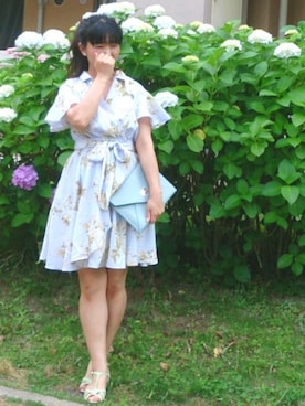 「Supreme.La.La.（シュープリームララ）のアイテム（ワンピース/ドレス）」を使った、こうめさん（レディース・155cm）の夏コーディネート