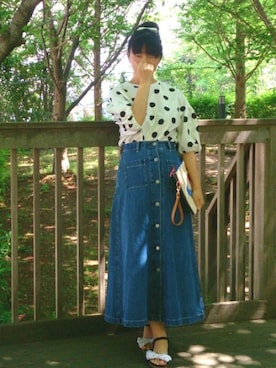「Doシンプル部」｜「アイテム（その他）」を使った、こうめさん（レディース・155cm）の夏コーディネート