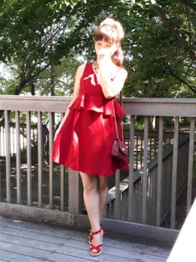 「nina mew（ニーナミュウ）のアイテム（ワンピース/ドレス）」を使った、こうめさん（レディース・155cm）の夏コーディネート