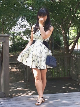 「IMAGE（イマージュ）のアイテム（シューズ）」を使った、こうめさん（レディース・155cm）の夏コーディネート