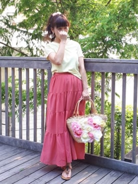 「Doシンプル部」｜「アイテム（その他）」を使った、こうめさん（レディース・155cm）の夏コーディネート
