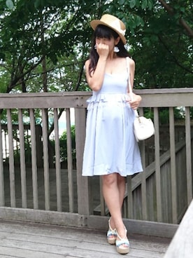 「キャミソールワンピース」｜こうめさん（レディース・155cm）の夏コーディネート