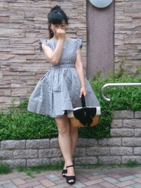 「Cherry Ann（チェリーアン）のアイテム」を使った、こうめさん（レディース・155cm）の夏コーディネート