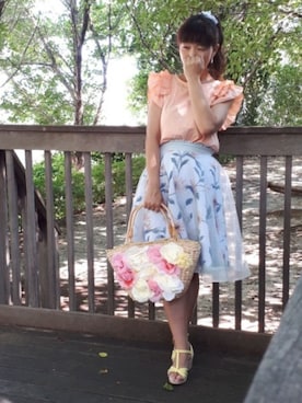 「ellerie（エルリエ）のアイテム」を使った、こうめさん（レディース・155cm）の夏コーディネート