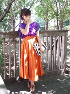 紫 オレンジ の人気ファッションコーディネート Wear