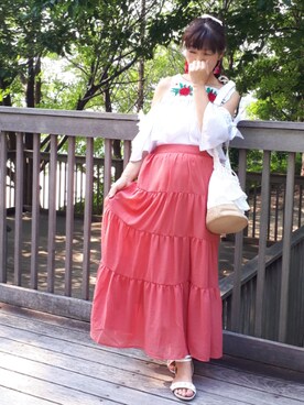 「ellerie（エルリエ）のアイテム」を使った、こうめさん（レディース・155cm）の秋コーディネート