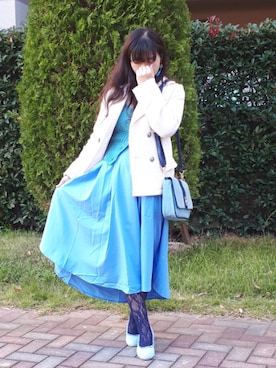 「31 Sons de mode（トランテアン　ソン　ドゥ　モード）のアイテム（ピーコート）」を使った、こうめさん（レディース・155cm）の秋コーディネート