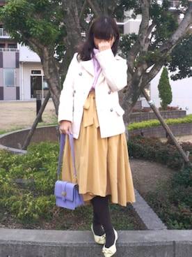 「31 Sons de mode（トランテアン　ソン　ドゥ　モード）のアイテム（ピーコート）」を使った、こうめさん（レディース・155cm）の冬コーディネート