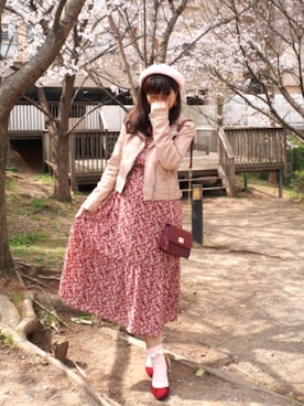 「平成最後のWEARISTAセンバツ」｜「アイテム（ライダースジャケット）」を使った、こうめさん（レディース・155cm）の春コーディネート
