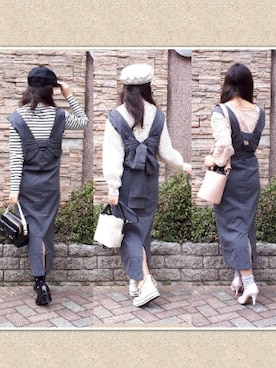 「KOBE LETTUCE」｜「アイテム（その他）」を使った、こうめさん（レディース・155cm）の春コーディネート