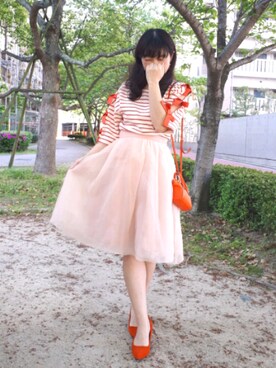 ピンク オレンジ の人気ファッションコーディネート 季節 3月 5月 Wear