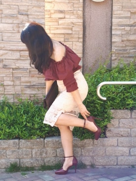 「MERCURYDUO（マーキュリーデュオ）のアイテム（パンプス）」を使った、こうめさん（レディース・155cm）の春コーディネート