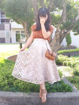 「DRWCYS（ドロシーズ）のアイテム（トップス）」を使った、こうめさん（レディース・155cm）の夏コーディネート