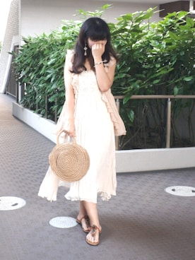 「rosebullet（ローズブリット）のアイテム」を使った、こうめさん（レディース・155cm）の夏コーディネート