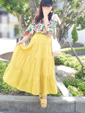 「ellerie（エルリエ）のアイテム」を使った、こうめさん（レディース・155cm）の秋コーディネート