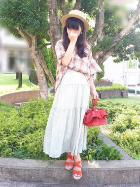 「BONICA DOT（ボニカドット）のアイテム」を使った、こうめさん（レディース・155cm）の秋コーディネート